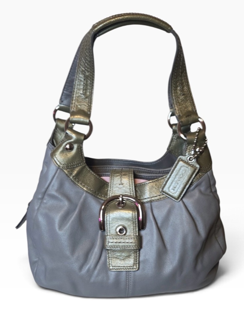 Coach Vintage Soho Lynn Leather Pleated Hobo